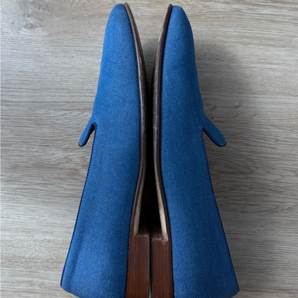 RALPH‎ LAUREN PURPLE LABEL ALONZO Blue Textile Loafers 10 Slippers Loafers main image 6